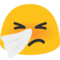 Sneezing Face emoji on Google